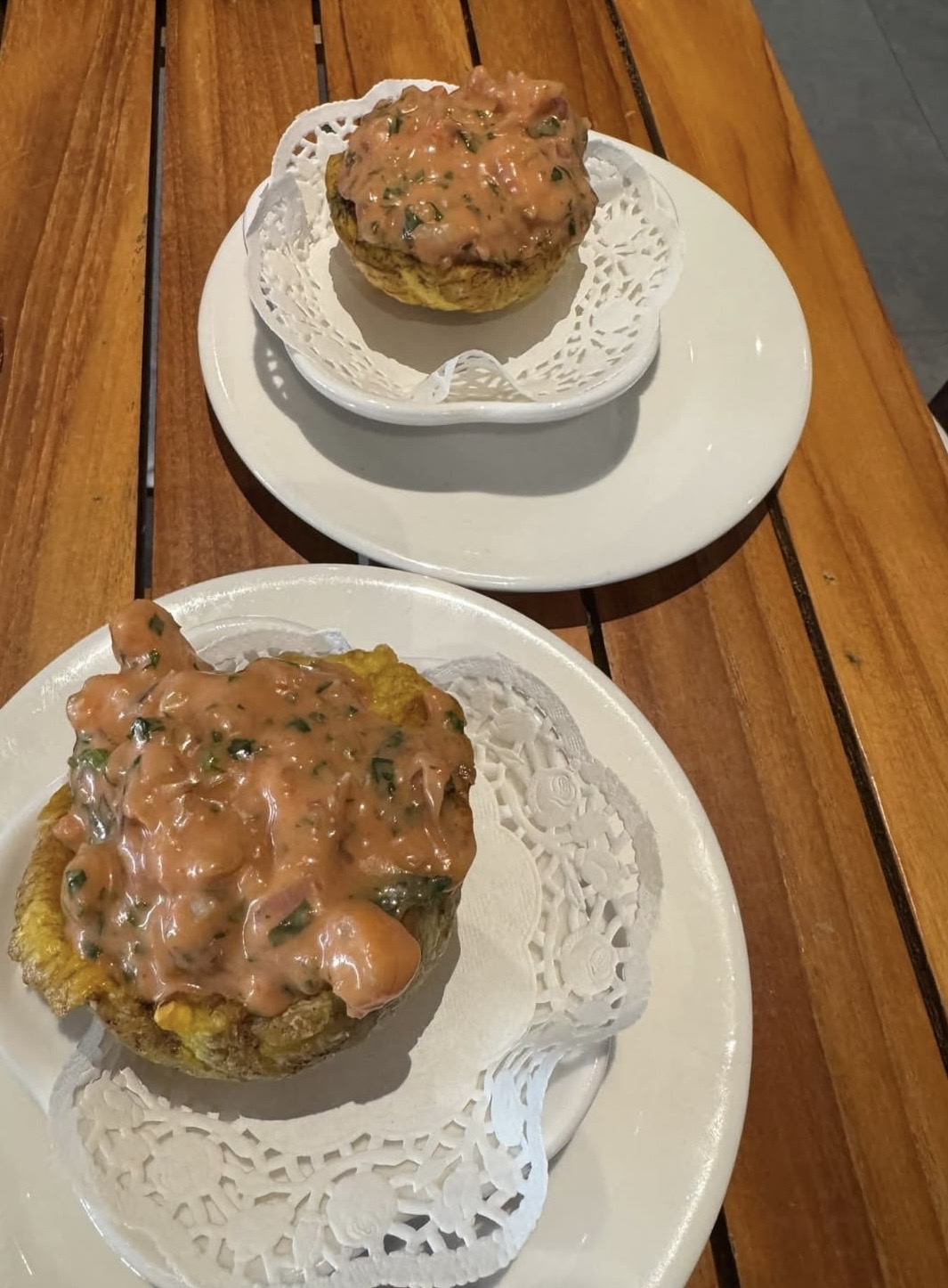 SHRIMPS COCKTAIL IN PLANTAIN BASKET