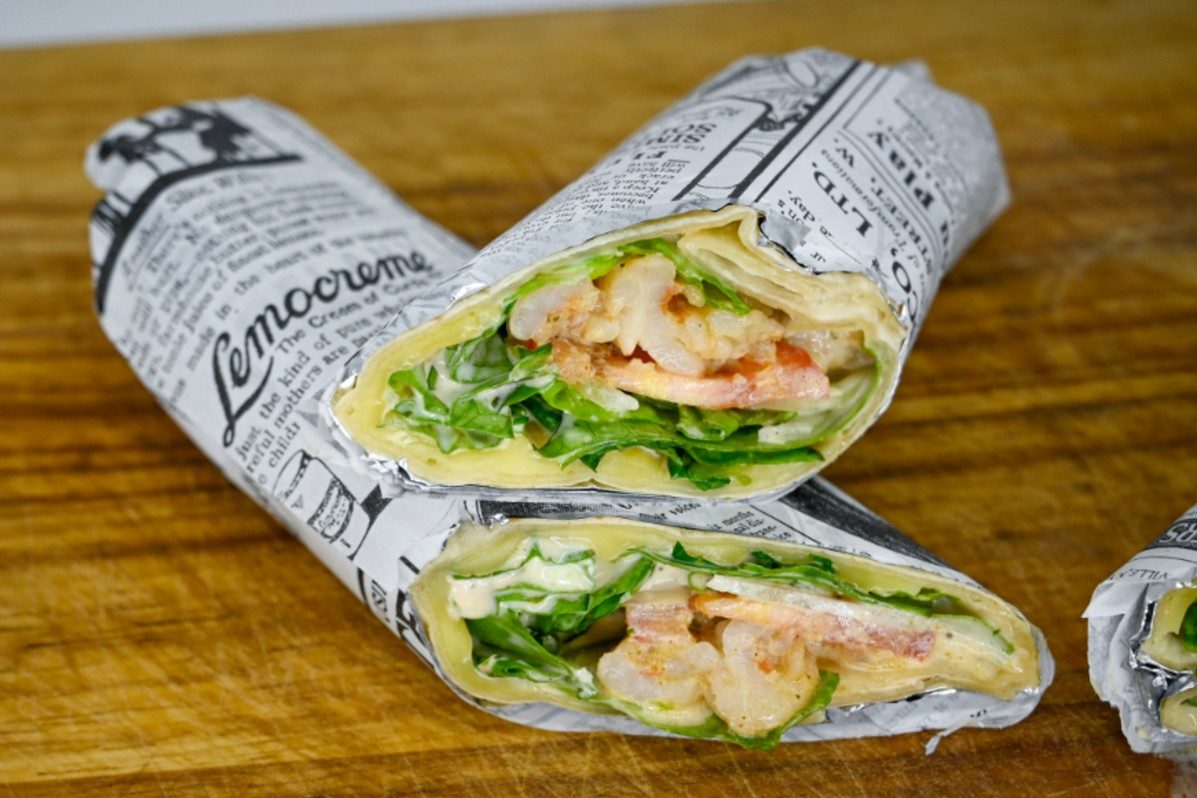 Garlic Jumbo Shrimps Wrap