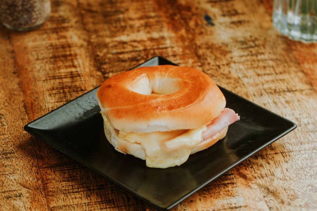 Ham and cheese Bagel.