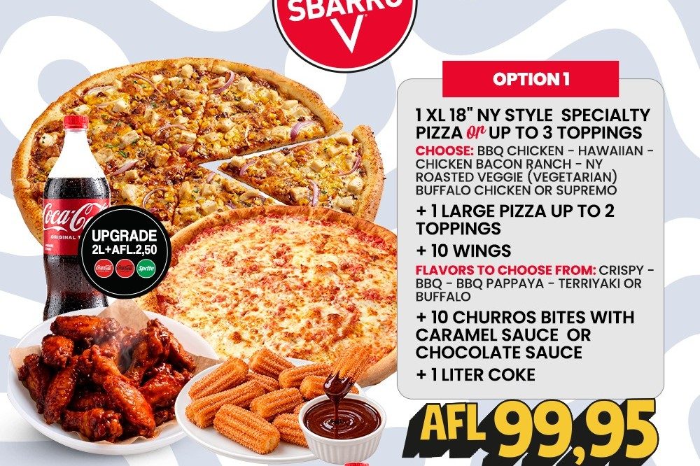Pizza party deals option 1