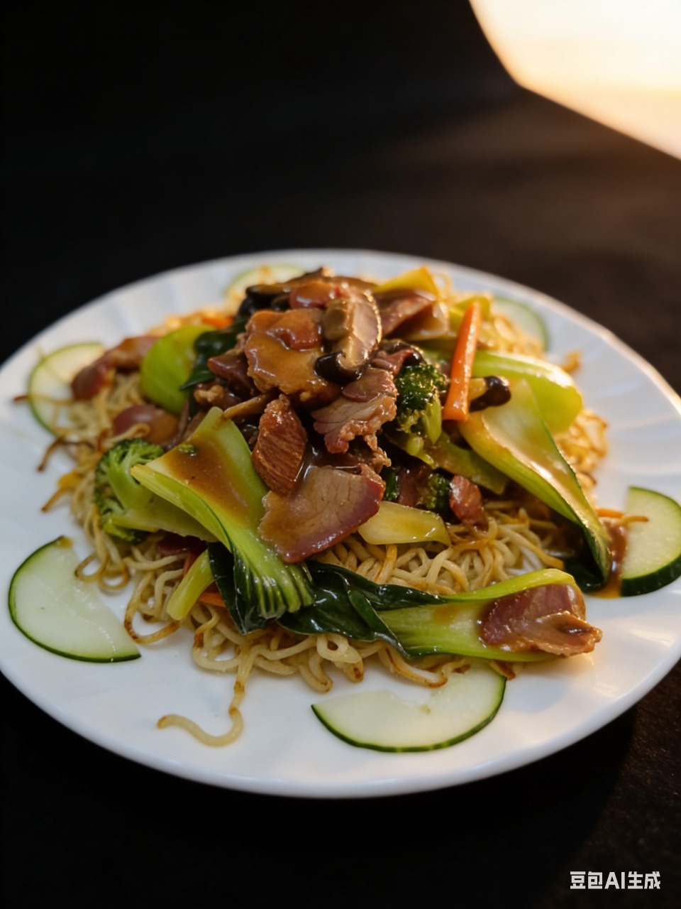 Roast pork chow mein