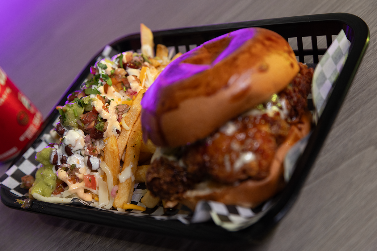 Hot Honey Fried Chicken Burger Basket