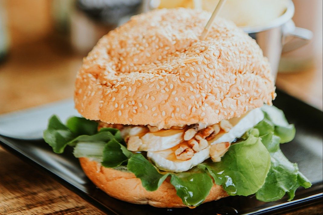 Brie Walnuts and Honey Sandwich