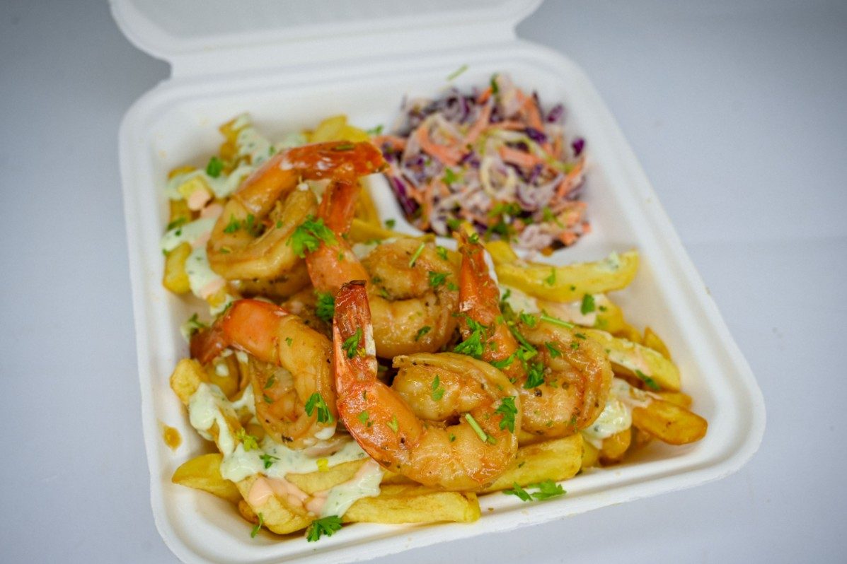 Garlic Jumbo Shrimps Plate