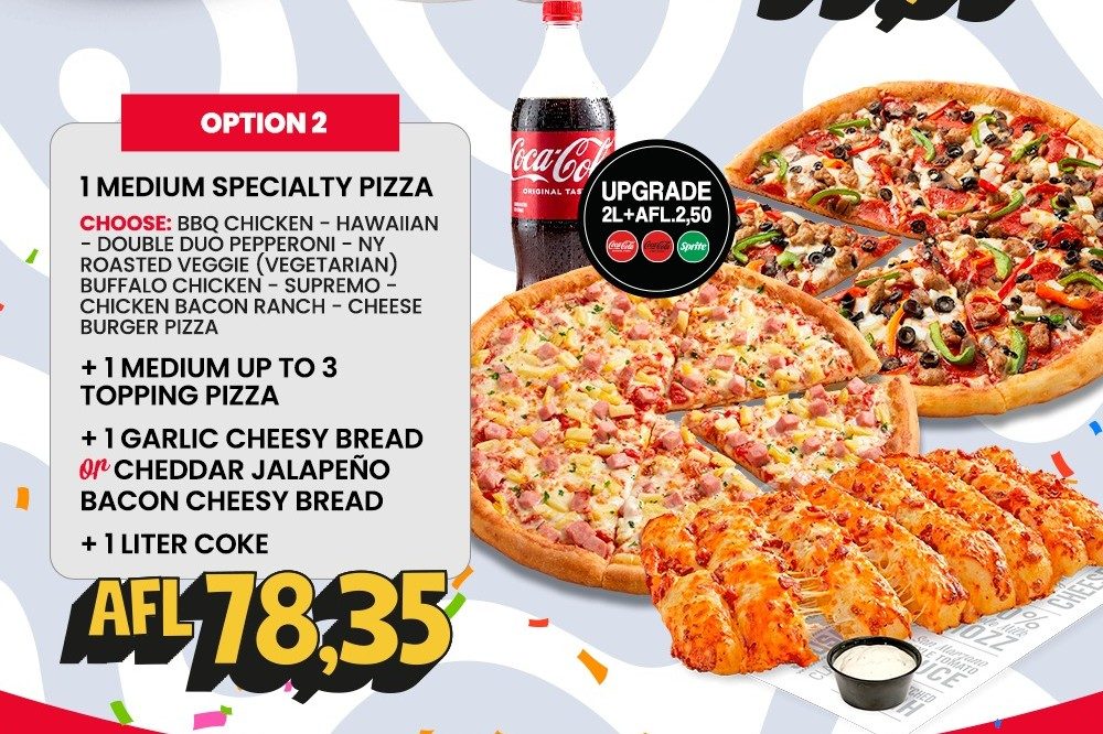 Pizza party deals option 2