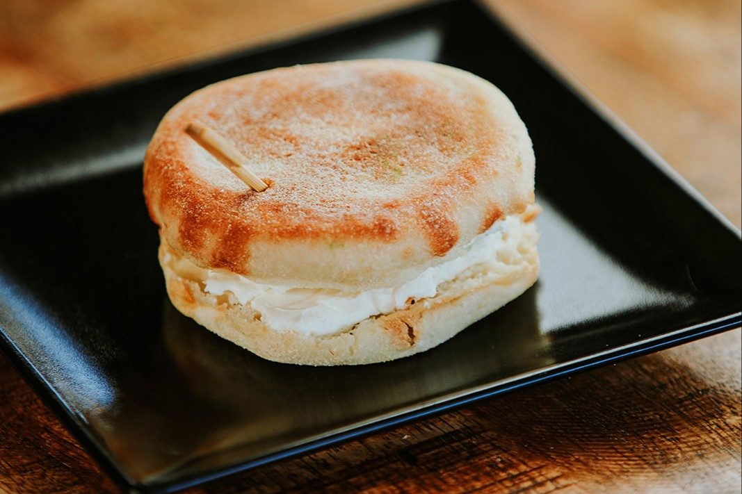 Cream cheese English Muffin.