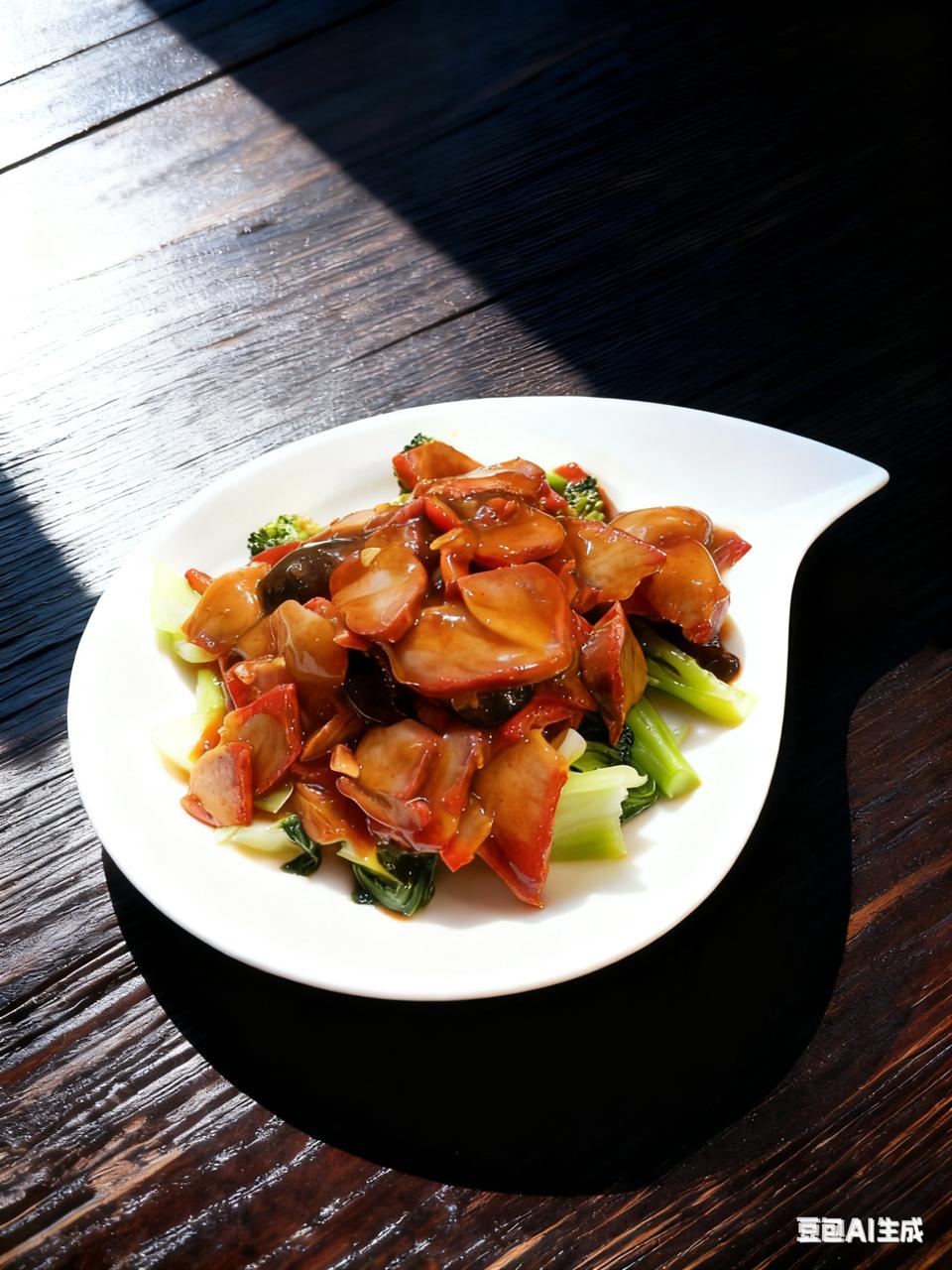 Roast pork garden fresh vegetable